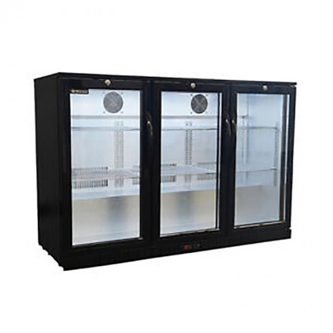 Under Counter Triple Glass Back Bar Cooler With Fan Cooling R134a Commercial 0